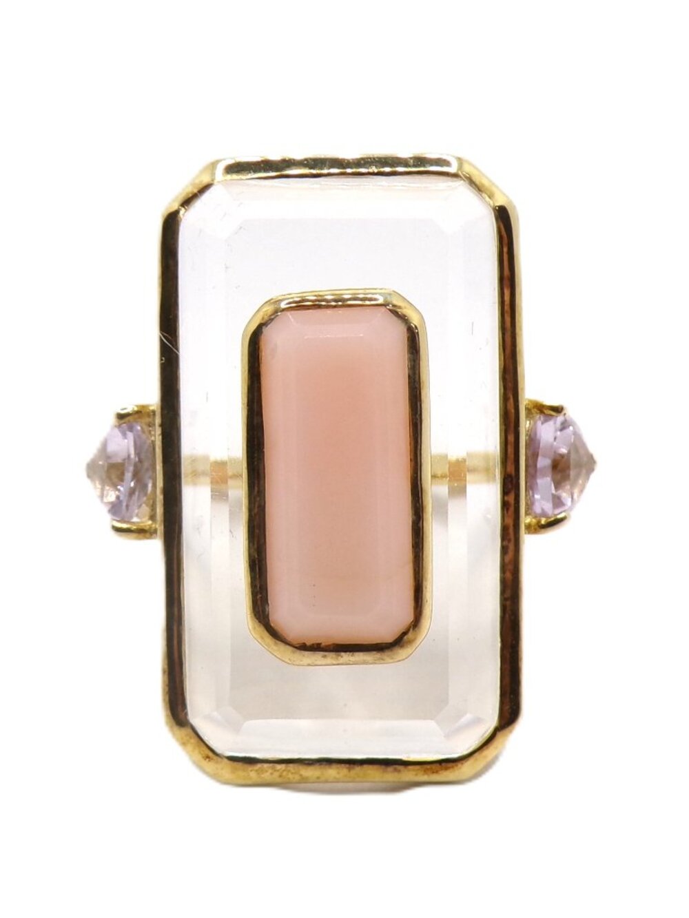 Rarities by Carol Brodie Sterling White Topaz Ring Size 6 New
